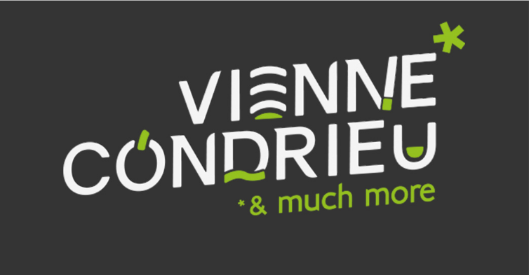 logo vienne condrieu blanc sur fond noir