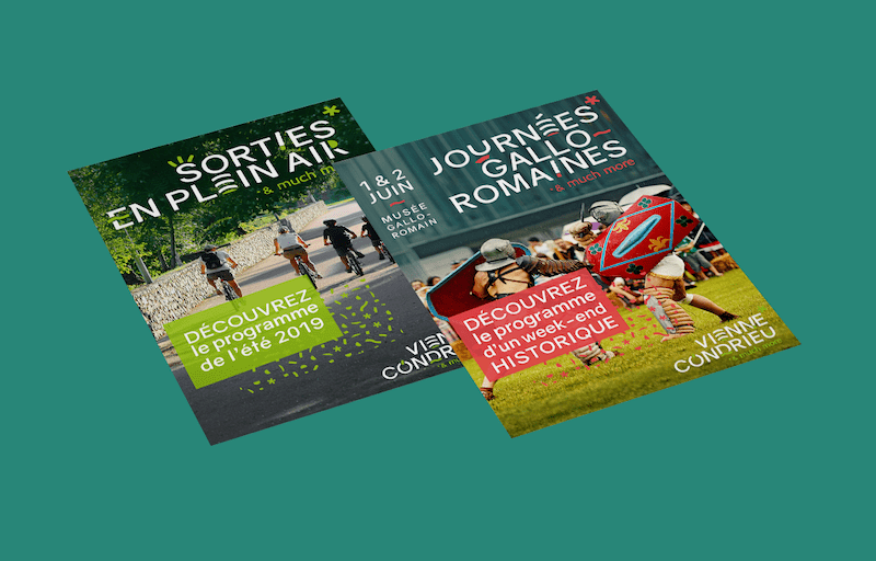 création de flyers pour vienne condrieu et ses activités