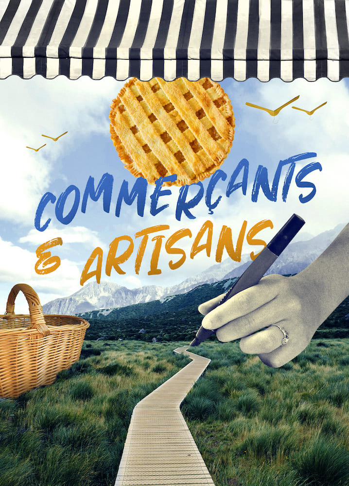 Création visuelle pour l'encoche Commerçants du Petit Paumé
