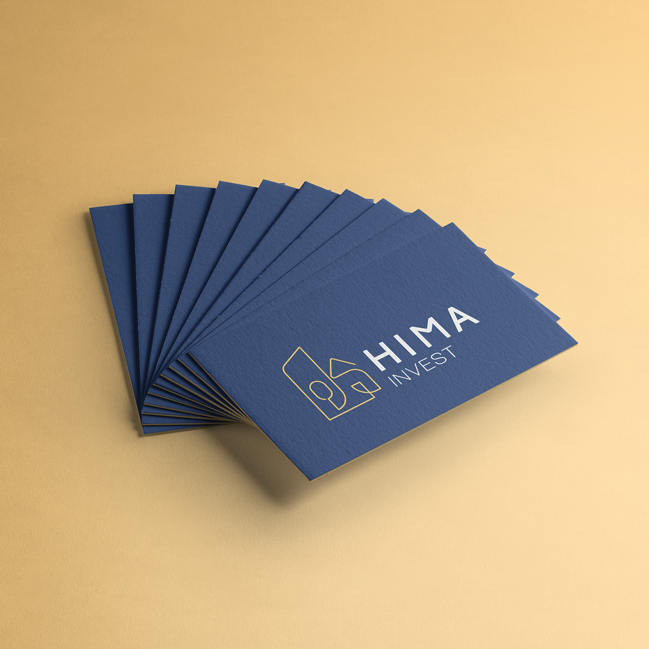 Mockup carte de visites HIMA invest