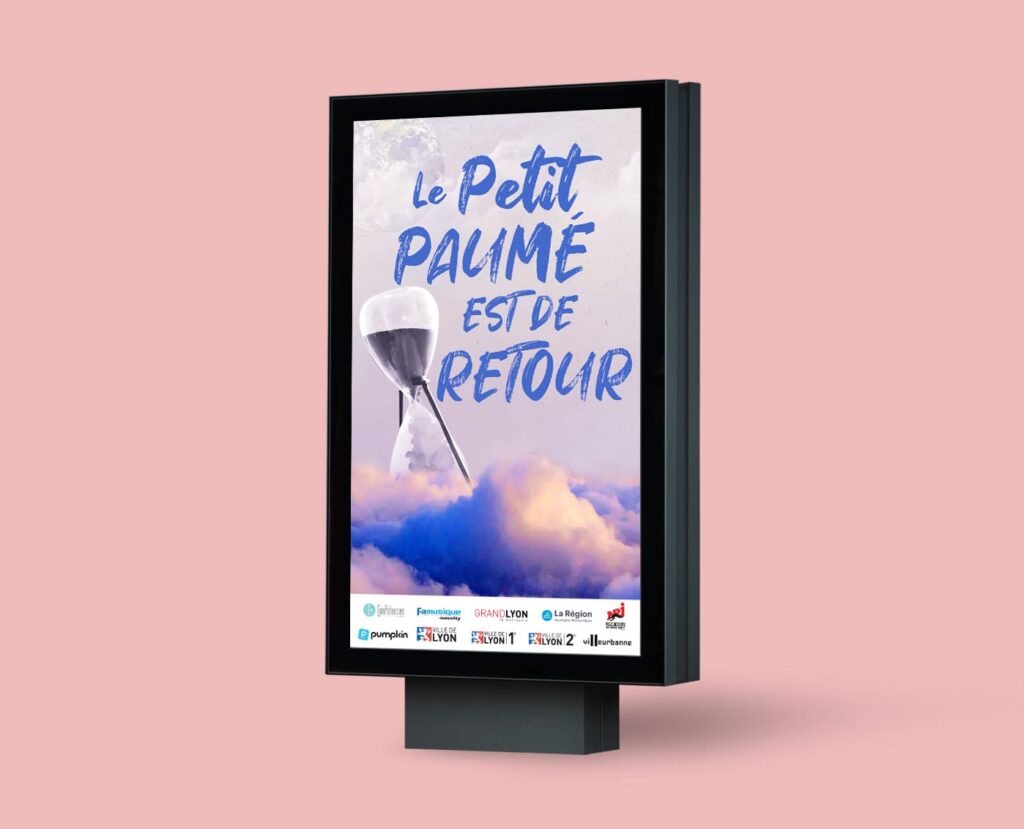 Affichage : création graphique et achat d'espace pour le petit paumé