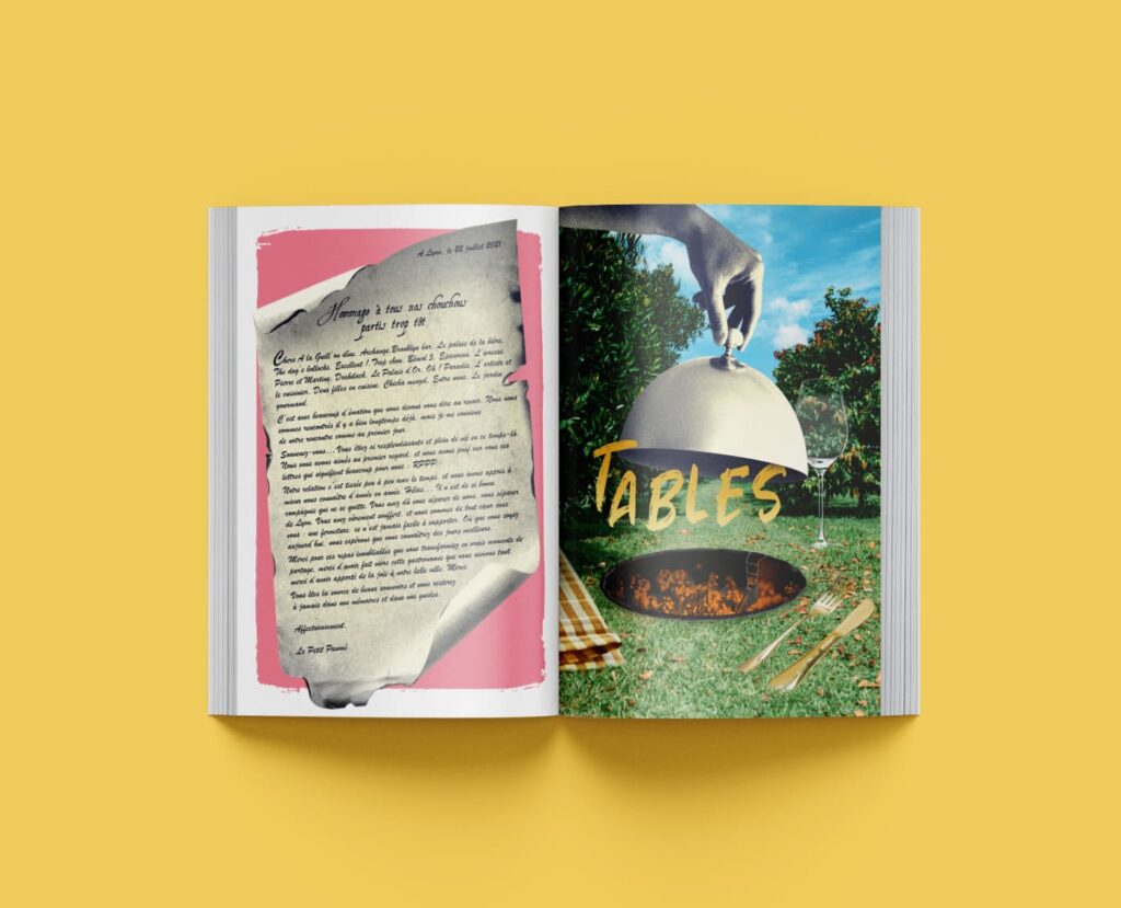 Mockup de la mise en page du petit Paumé par l'agence avicom'