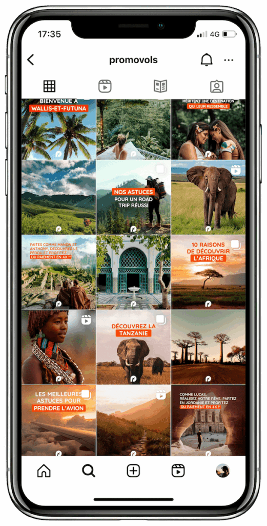Feed Instagram de Promovols