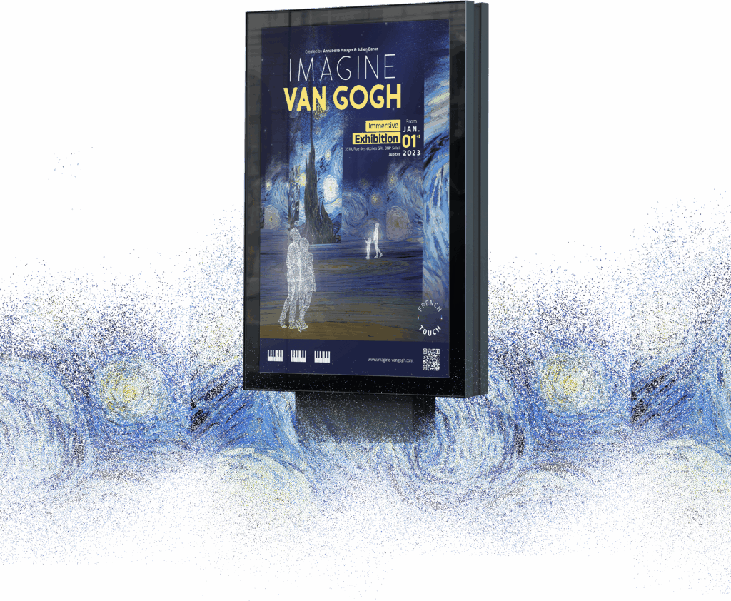 Mockup de l'affiche de l'événement immersif Imagine Van Gogh