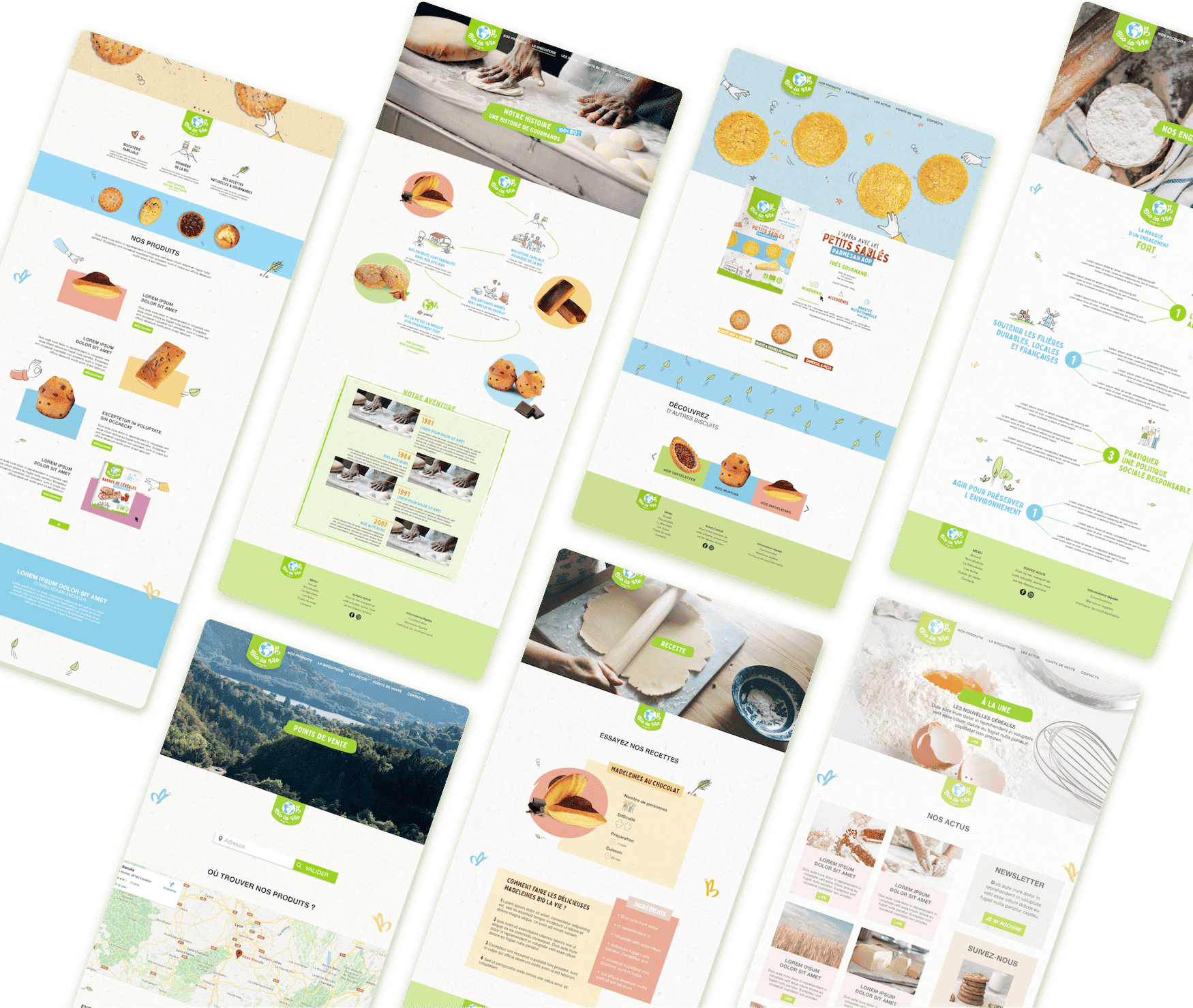 Pages du site internet créé par l'agence digitale AVICOM' LYON